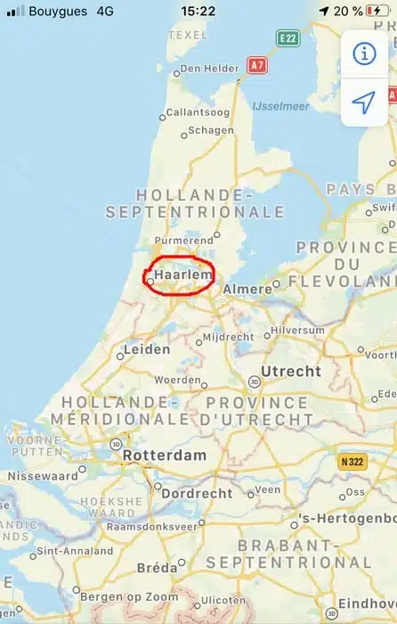 Carte Hollande Septentrionale
